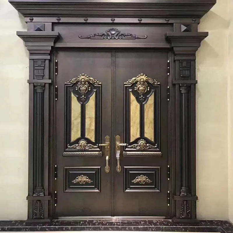 Carved Copper-Aluminum Entry Door