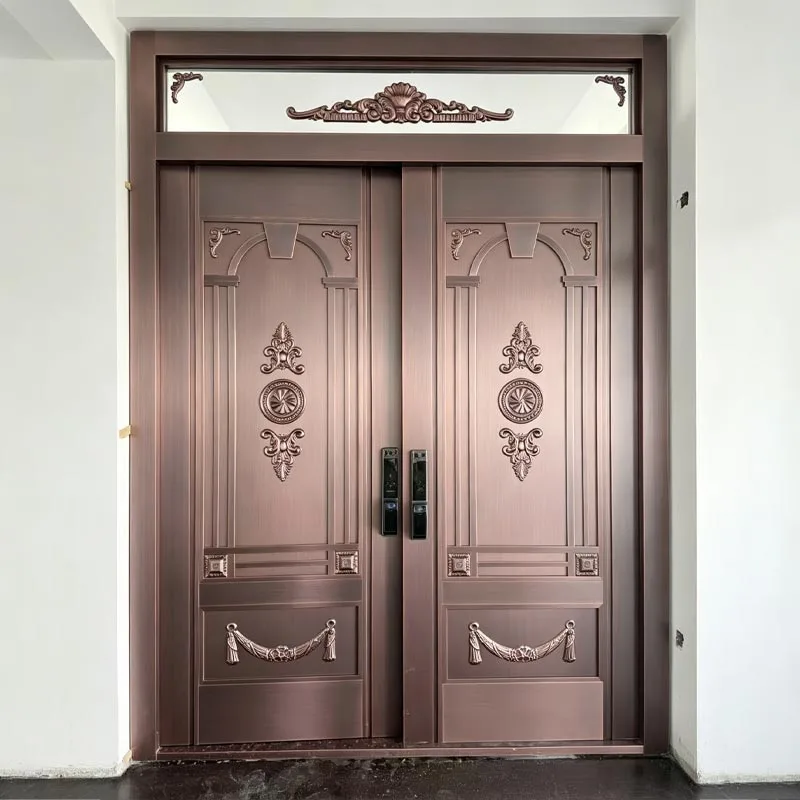 Carved Copper-Aluminum Entry Door