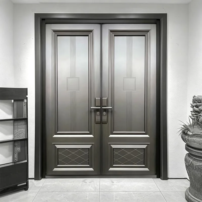 Carved Copper-Aluminum Entry Door