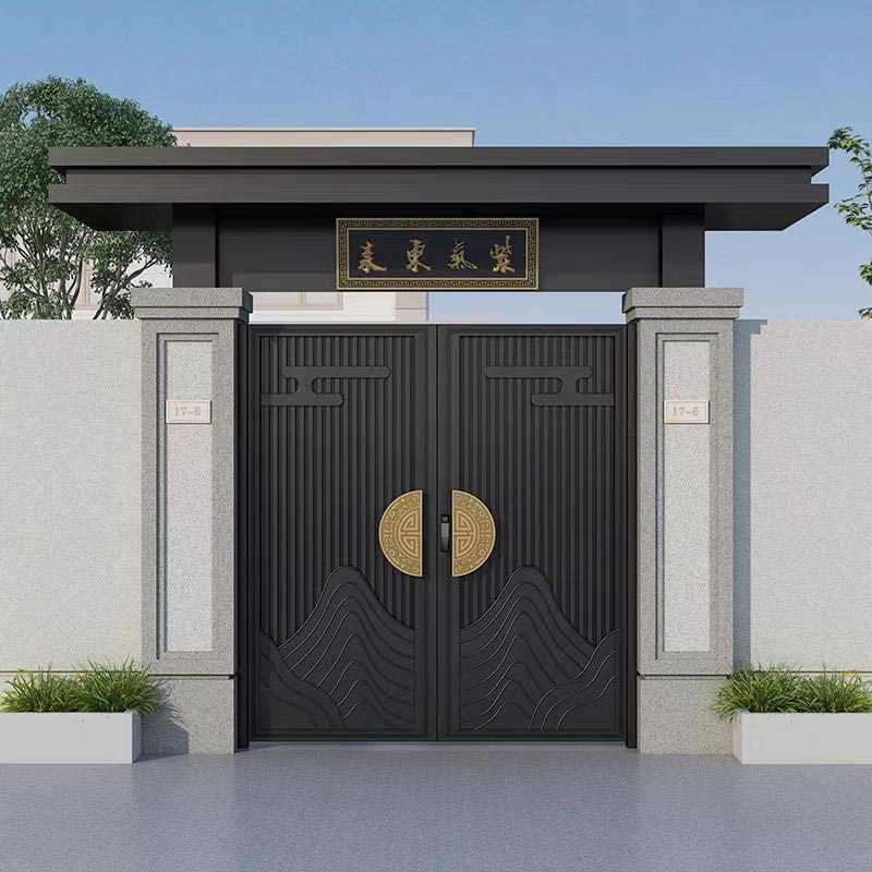 carved cast aluminum door 